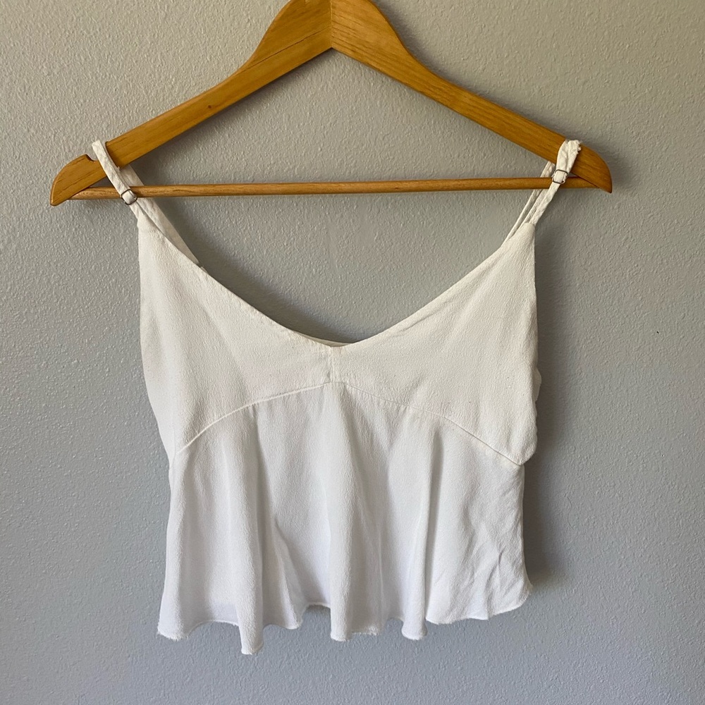 White Crop Top-
